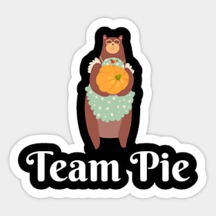 Team Pie Pumpkin Pie Thanksgiving Halloween Sticker